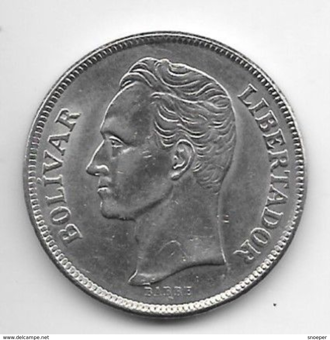 *Venezuela 5 Bolivares 1977 Km  53.1 - Venezuela