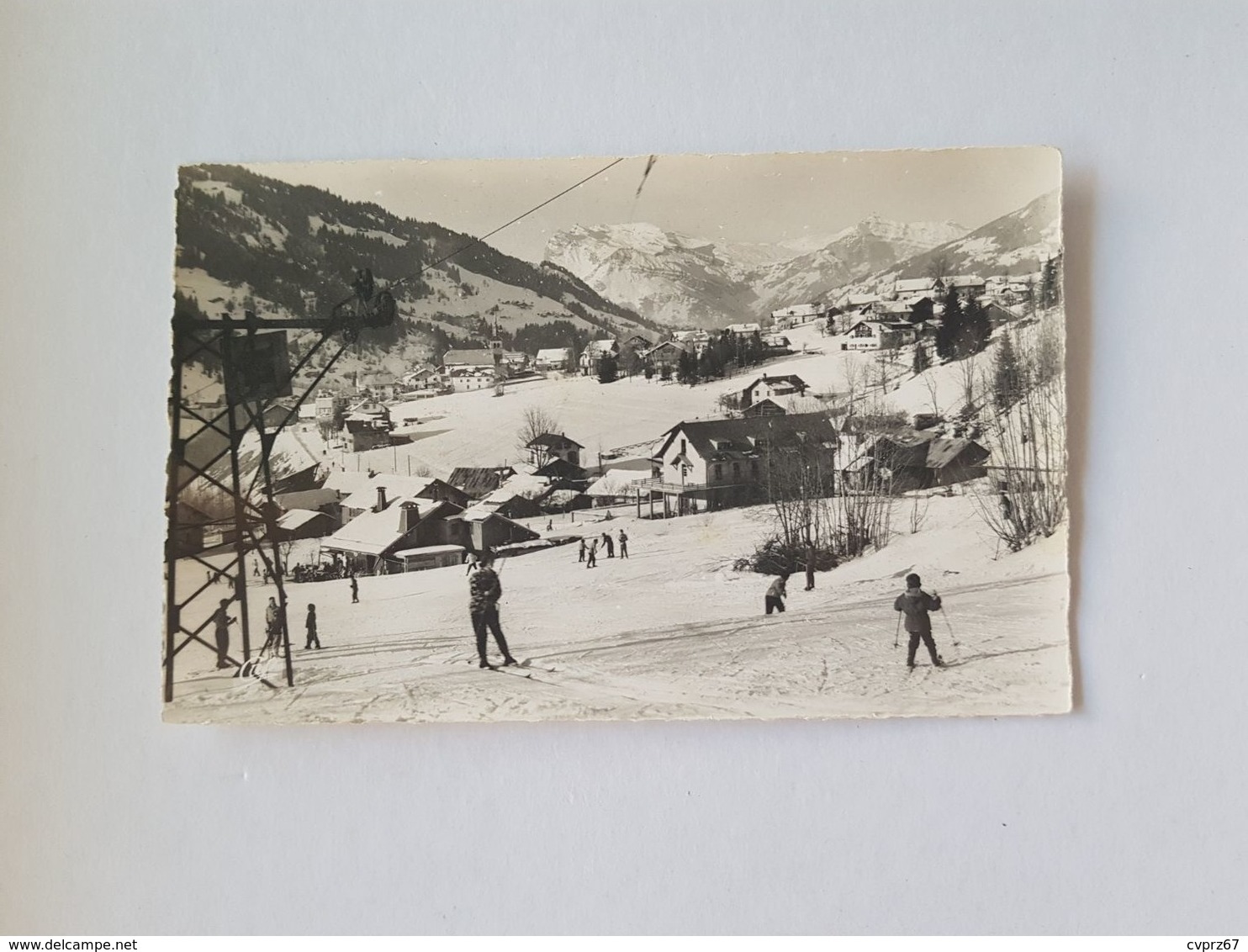 CPSM Les Contamines 74, Le Téléski Des Loyers, Skieurs - Contamine-sur-Arve