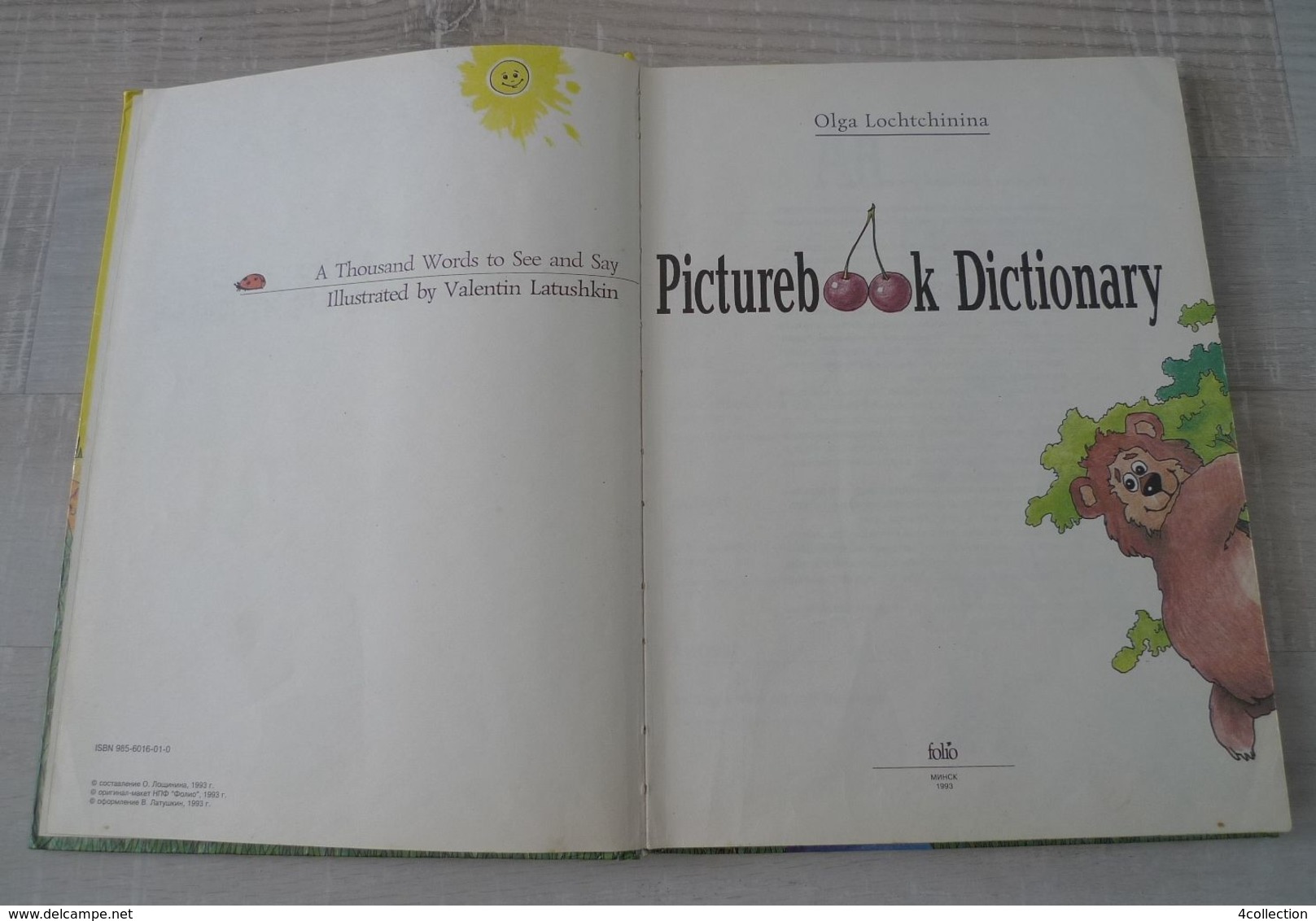 Folio English Russian Children Kids BOOK Illustrated Picturebook Dictionary Thousand Words To See & Say By Lochtchinina - Dizionari, Thesaurus