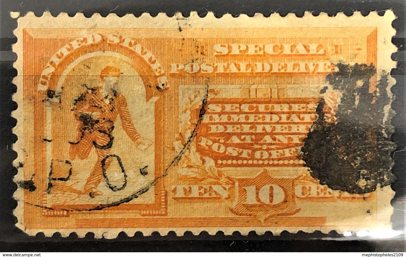 USA 1893 - Canceled - Sc# E3 - Special Delivery 10c - Express & Recomendados