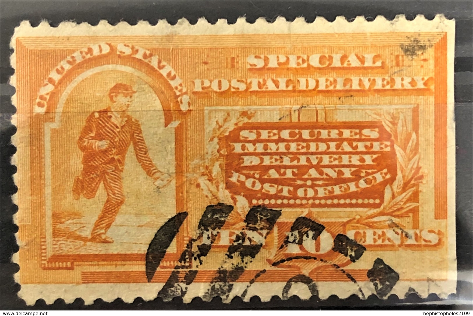 USA 1893 - Canceled - Sc# E3 - Special Delivery 10c - Express & Recomendados