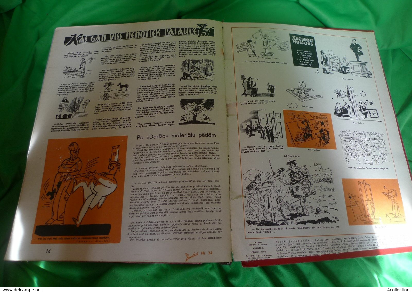 Comic Satire Humor Caricature Magazines Selection 47psc Set 1970 1971 DADZIS illustrated Book