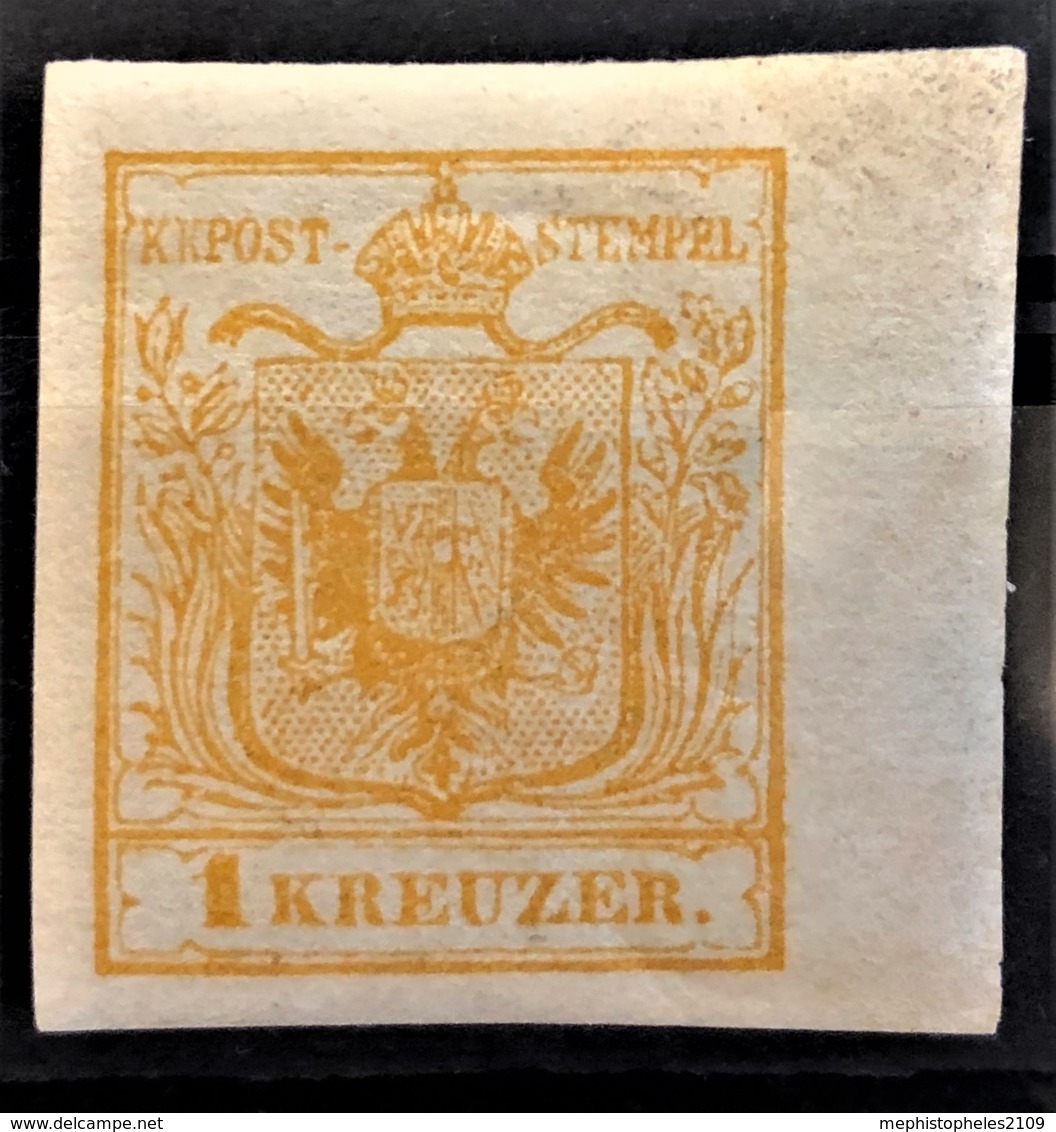 AUSTRIA 1850 - MLH - ANK 1Nb. - Neudruck 1884 - 1kr - Ensayos & Reimpresiones