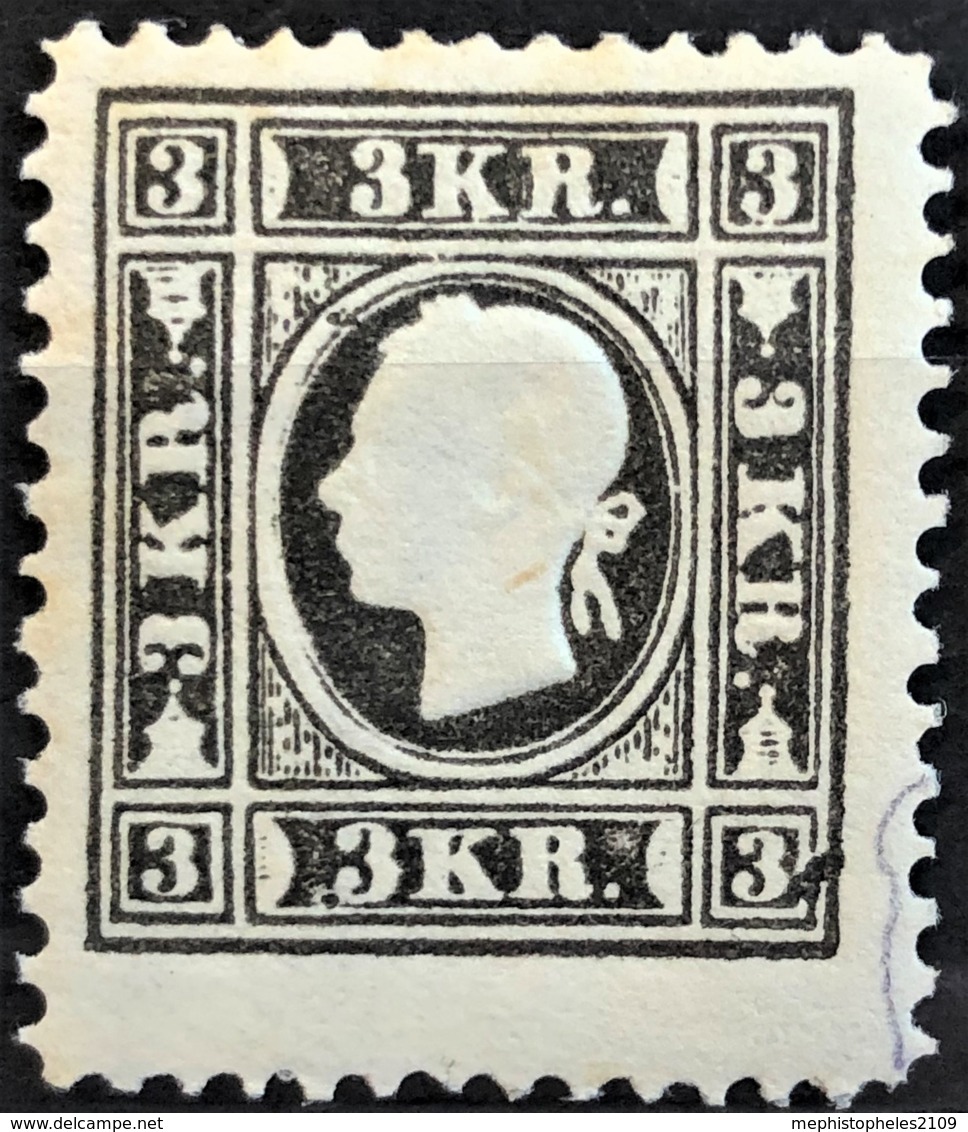 AUSTRIA 1858 - MLH - ANK 11N. - Neudruck 1884 - 3kr - Proofs & Reprints