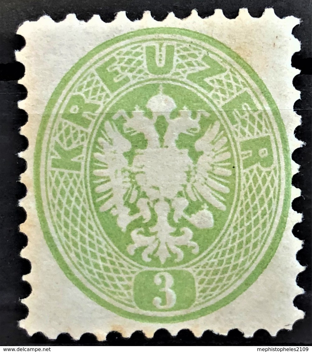AUSTRIA 1863 - MLH - ANK 31N. - Neudruck 1887 - 3kr - Proofs & Reprints