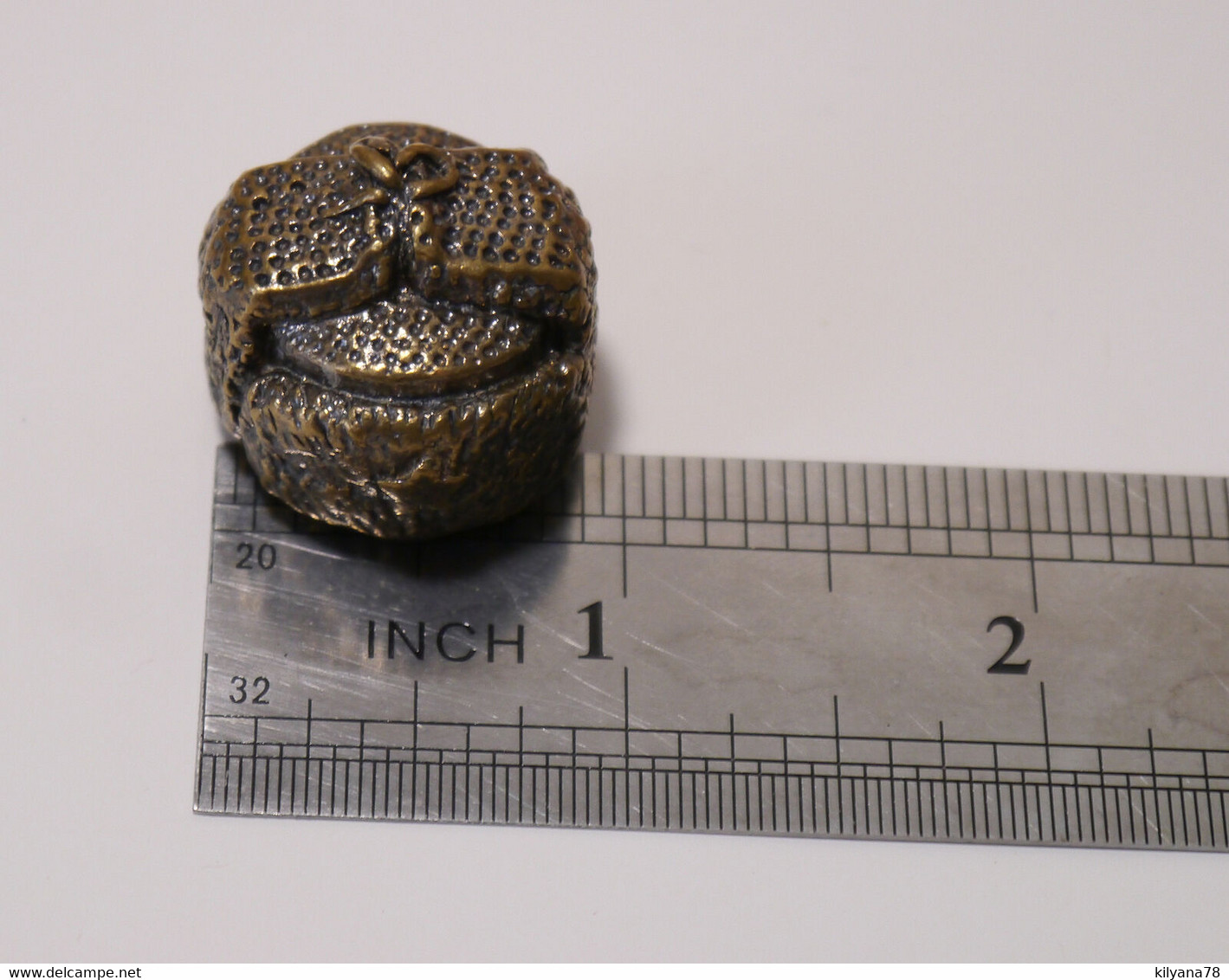 Thimble USHANKA Russian Fur Winter Cap Solid Brass Metal Russian Souvenir Collection