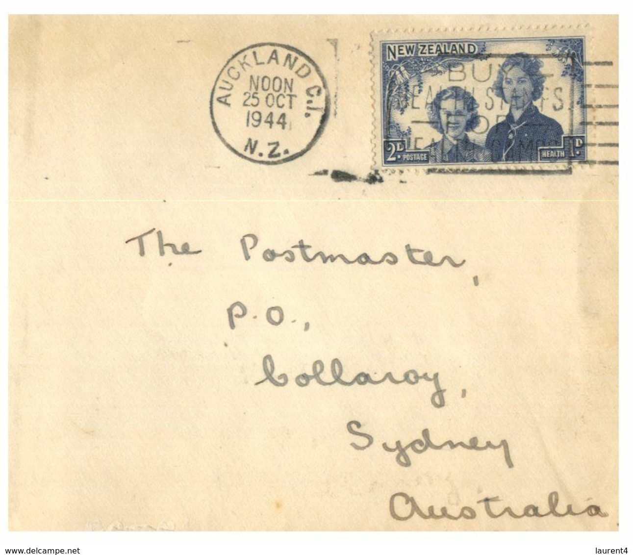 (G 27) Older Cover - Posted From New Zealand To Australia - (1944) - Briefe U. Dokumente