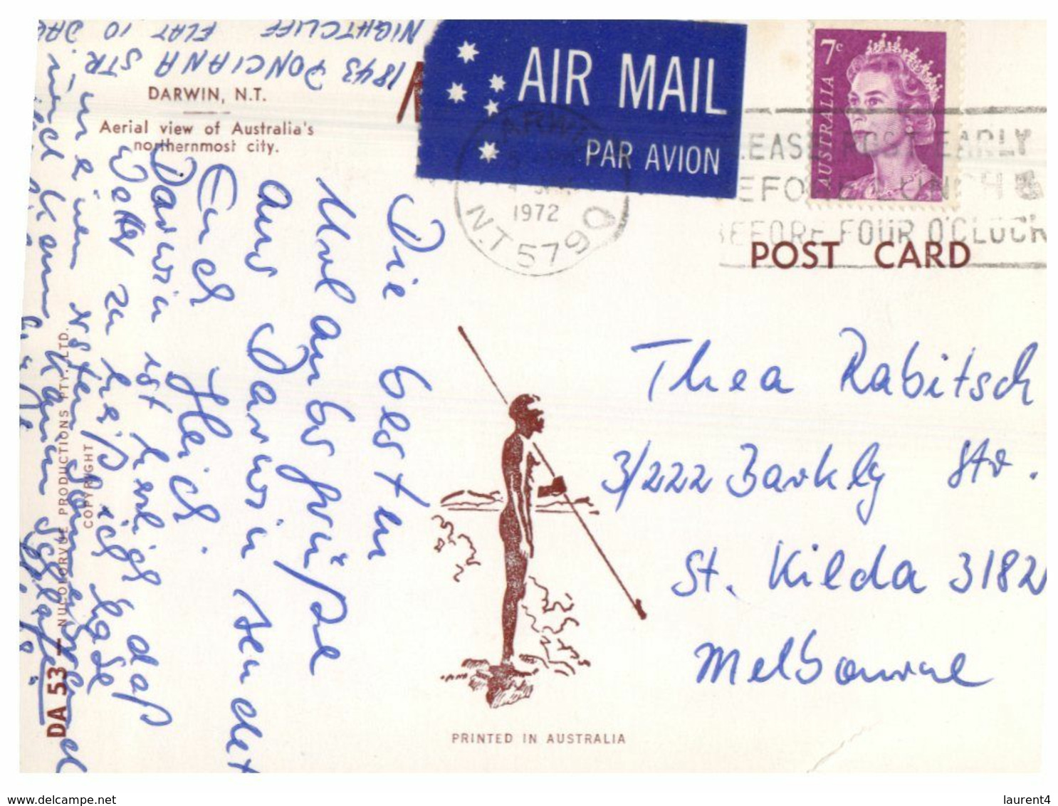 (G 30) Australia - NT - Darwin (with Stamp) - Darwin