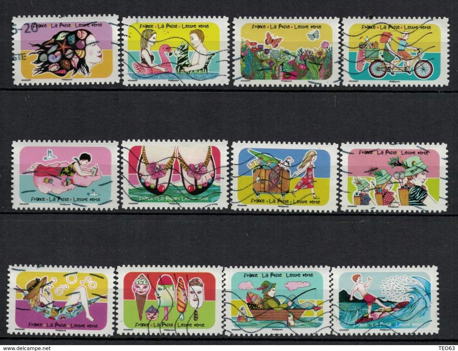 New Série Complète 12 TIMBRES 2020 VACANCES - Used Stamps