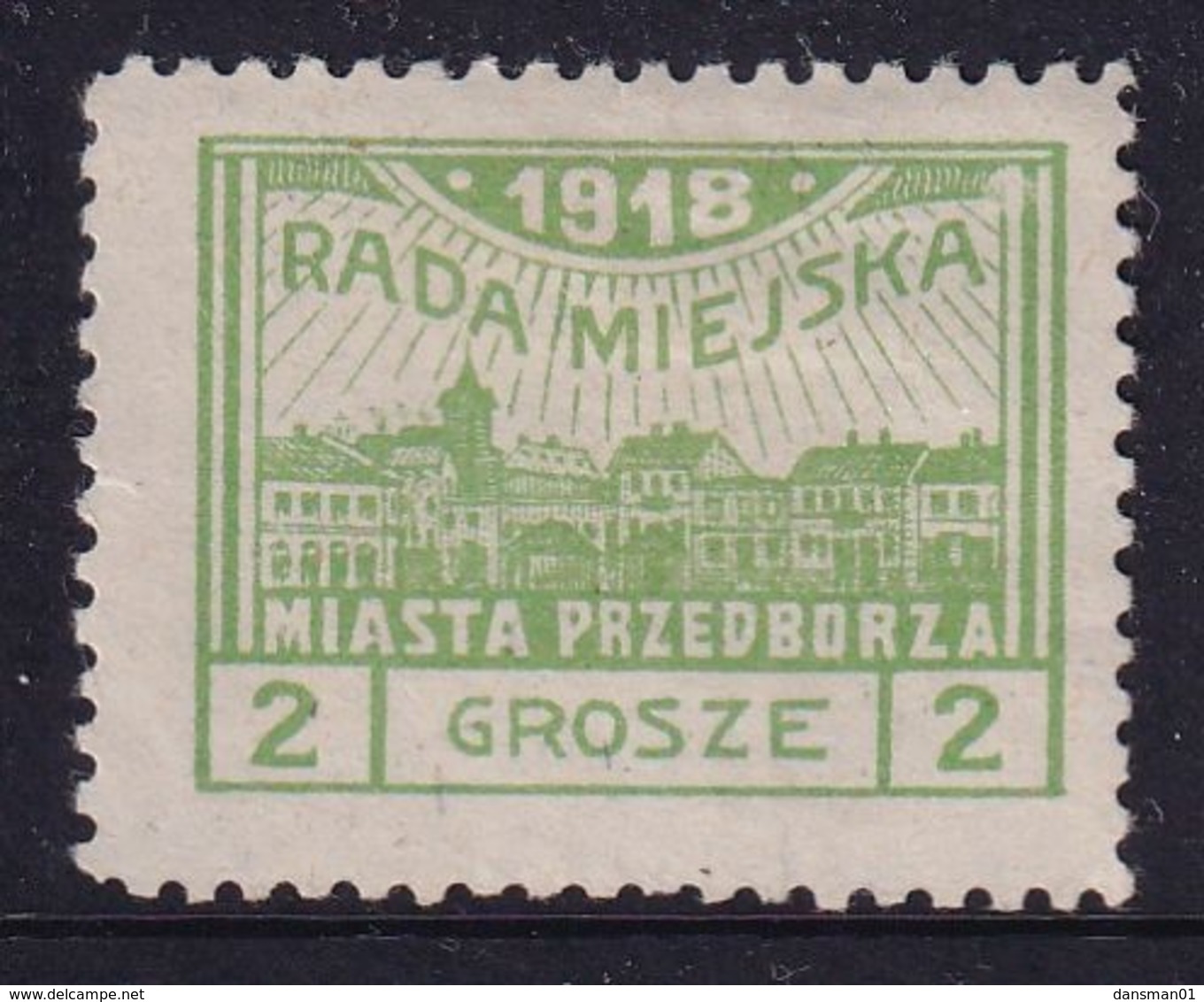 POLAND 1918 Przedborz Local Fi 7B T.1 Mint Hinged ZL10 - Abarten & Kuriositäten