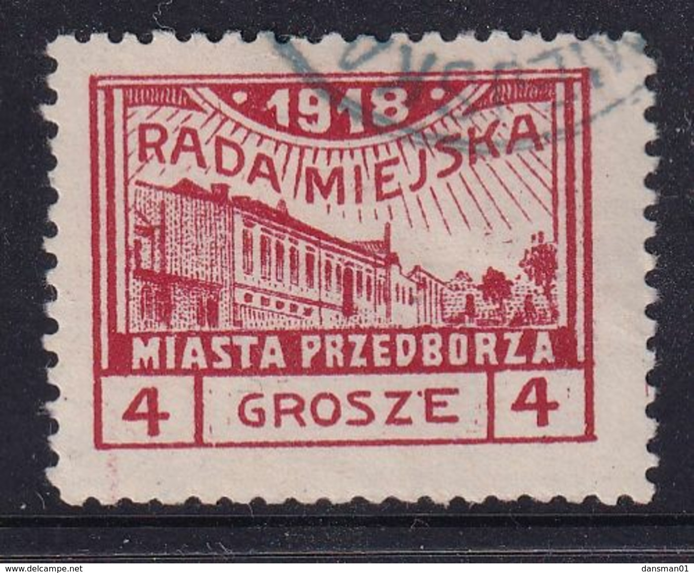 POLAND 1918 Przedborz Local Fi 8B T.3 Used ZL10 - Errors & Oddities