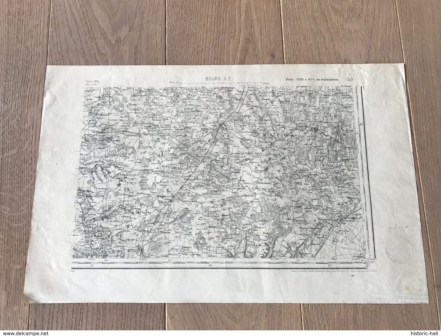 Carte Type 1889 - BOURG S.E - 1897 - Landkarten