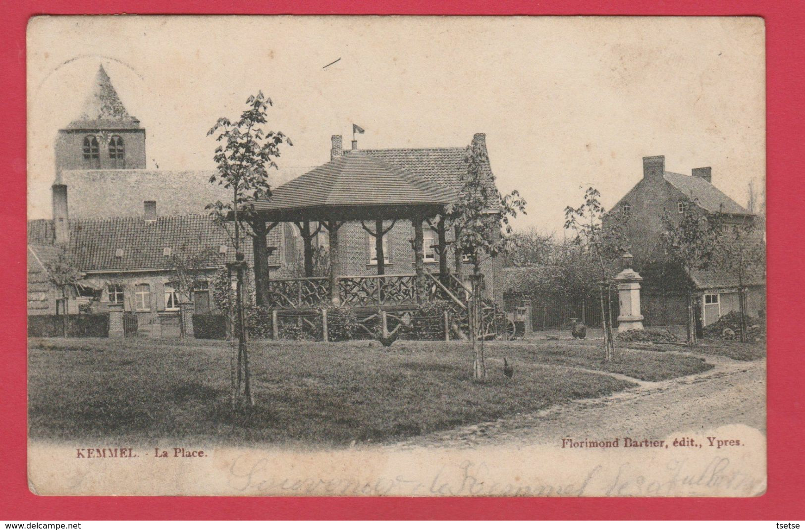 Kemmel Dorp - Het Plein  ...Kiosk -1905 ( Verso Zien ) - Heuvelland