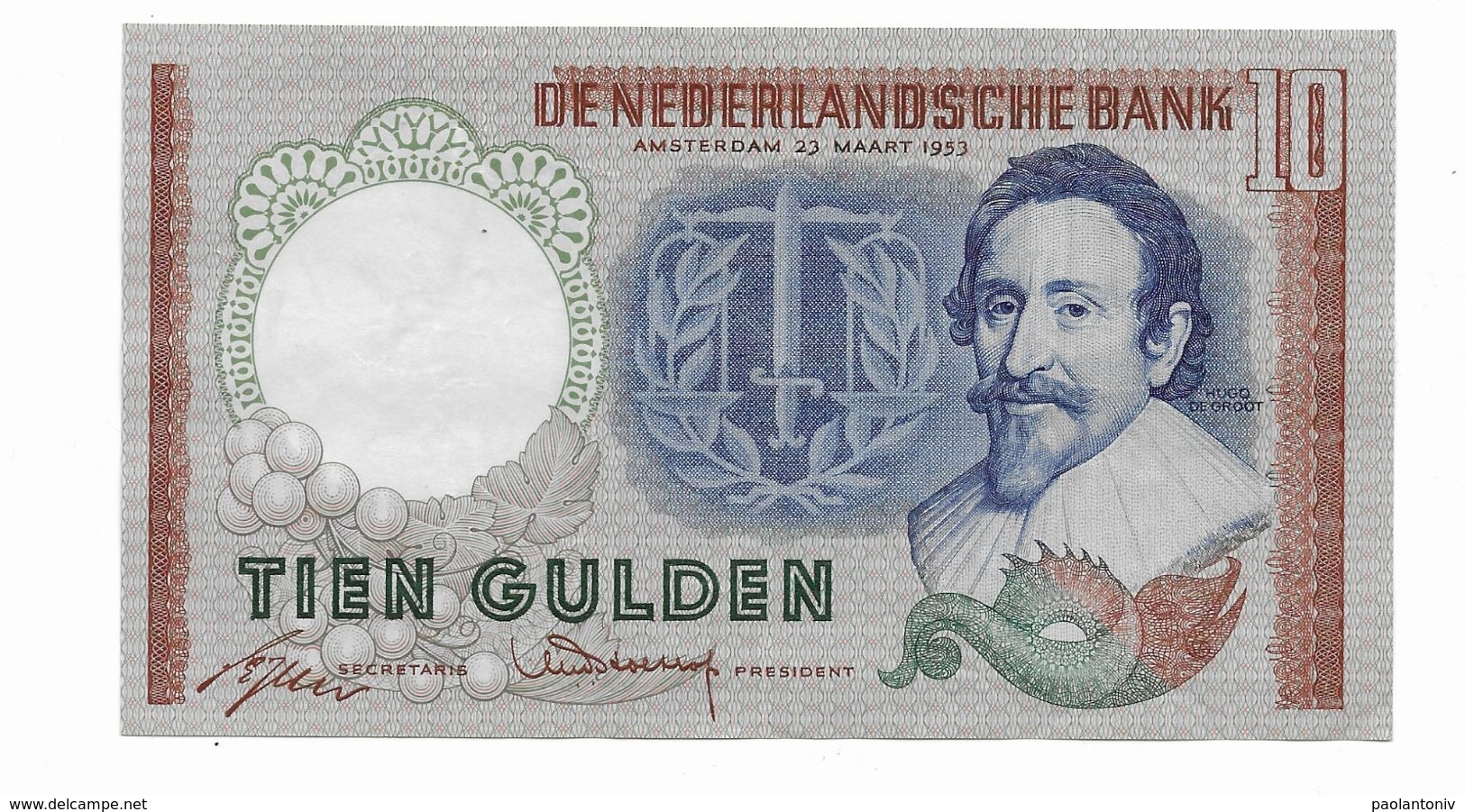 270 OLANDA 10 GULDEN 1953 - Andere & Zonder Classificatie