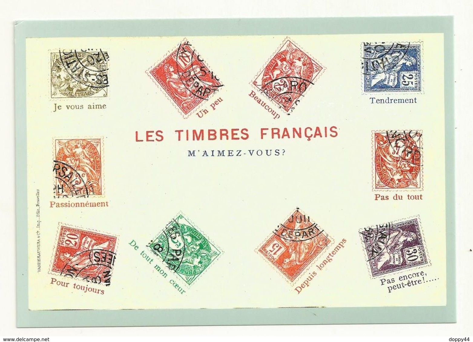 PAP LA POSTE LE LANGAGE  DES TIMBRES. - Official Stationery