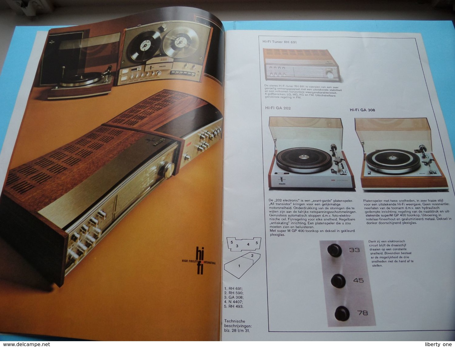 PHILIPS Stereo En Hi-Fi : Een Belofte Voor Uw Woning ( TUNER - VERSTERKER ) Brochure ( Zie Foto's Van Enkele Pagina ) ! - Libros Y Esbozos