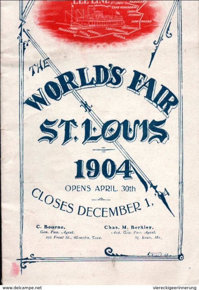 !  Louisiana, Lee Line Steamers, Mississippi, USA,  Worlds Fair St. Louis, 1904, Plan, 20 Pages - World