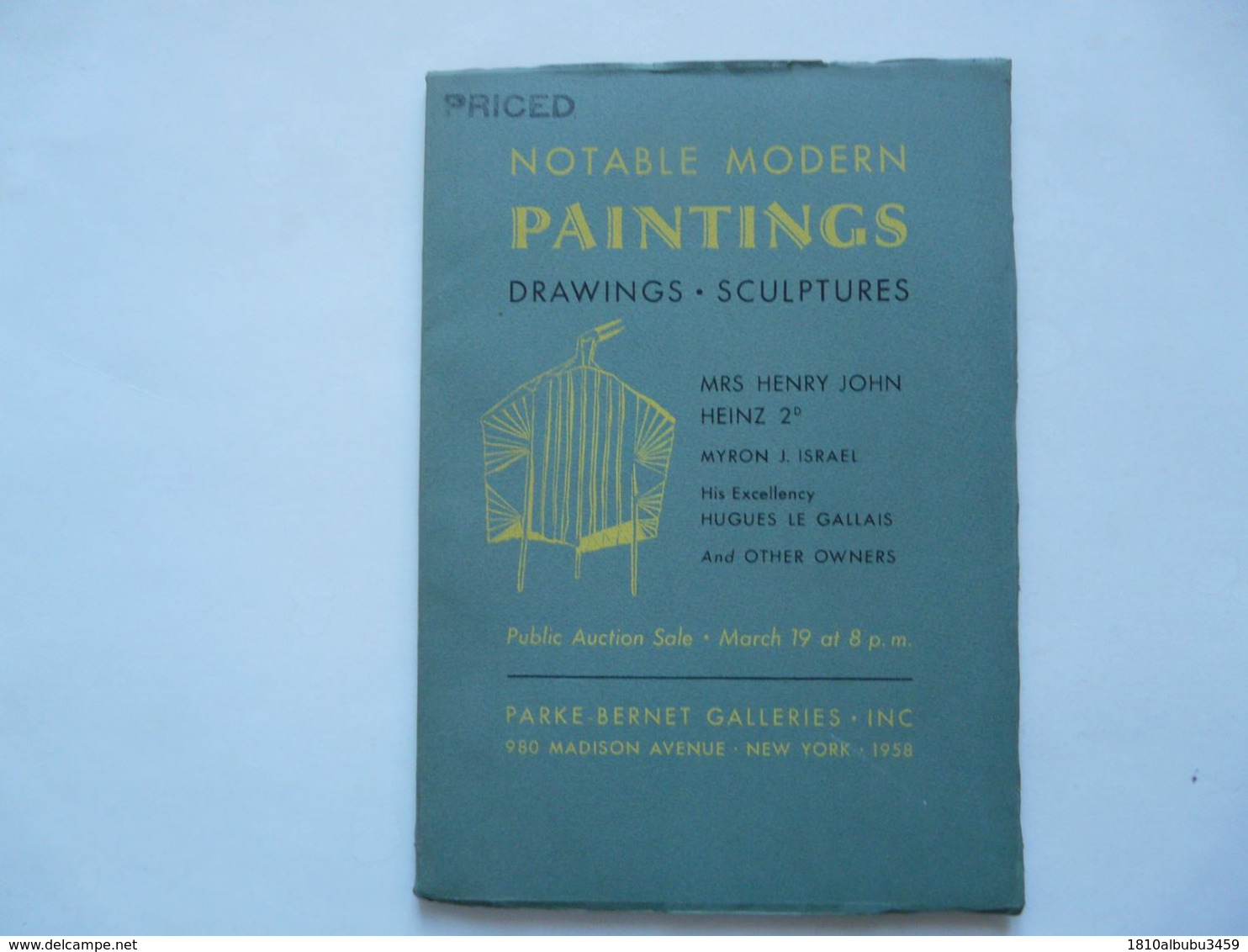 NOTABLE MODERN PAINTINGS : DRAWINGS - SCULPTURES 1958 - Culture