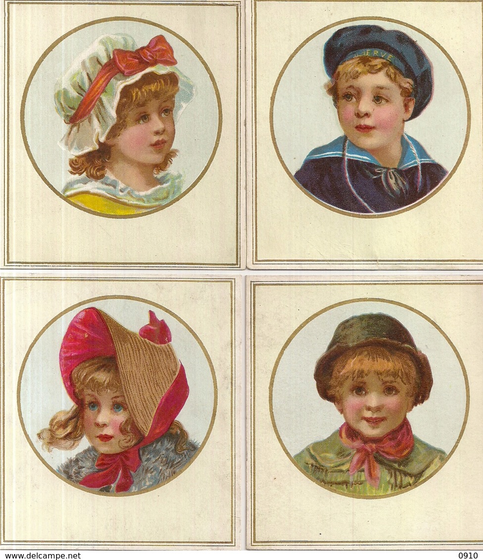 CHROMO CIBILS CIB 1-22-5 FOUR SQUARED CARDS OF CHILDREN-HOUBEN - Otros & Sin Clasificación