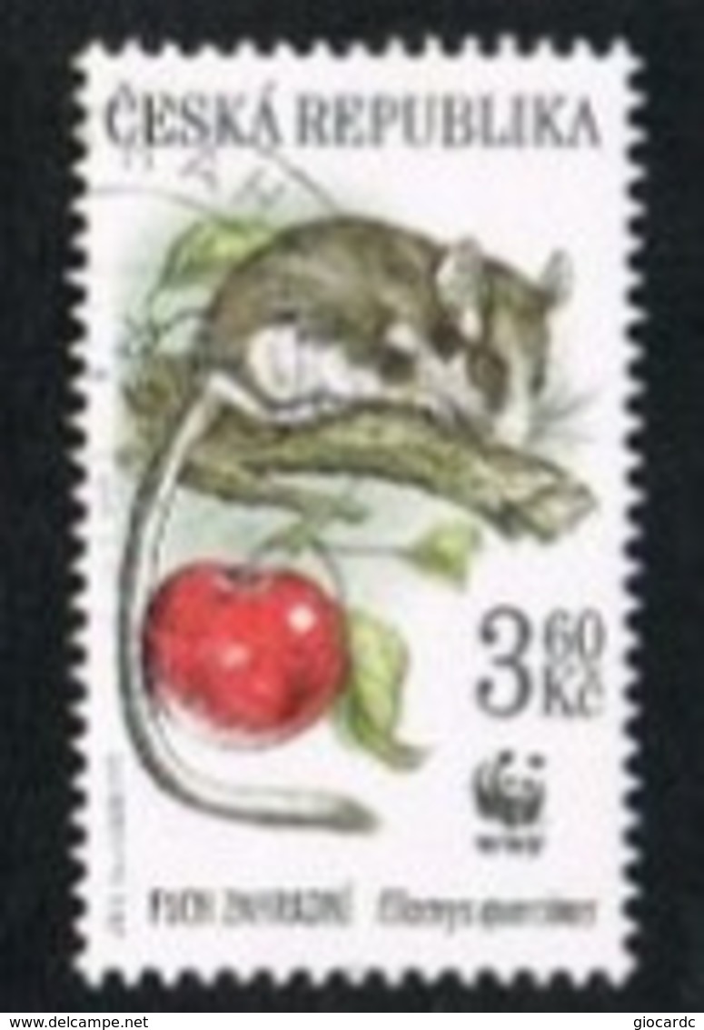 REP. CECA (CZECH REPUBLIC) - YV 108  - 1996 WWF: ENDANGERED ANIMALS (GARDEN DORMOUSE)    -   USED - Oblitérés