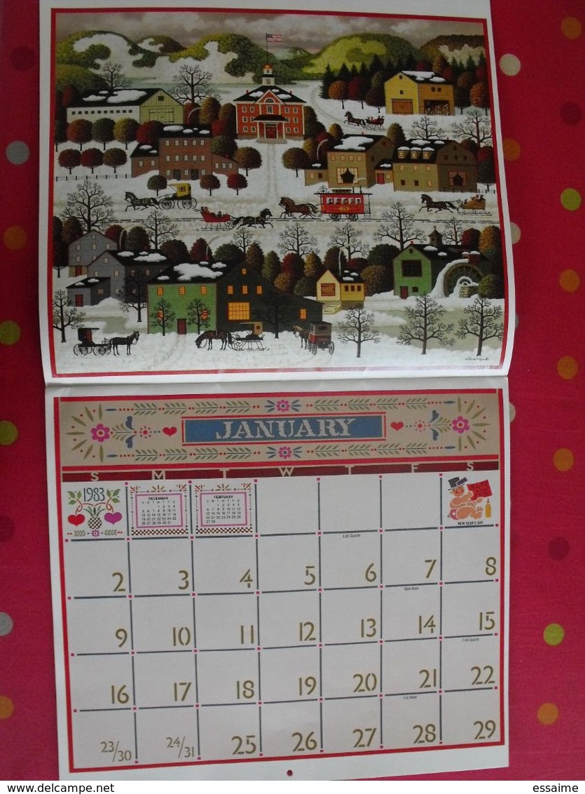 Calendrier Américain. The Americana Calendar 1983. Illustré Par Charles Wysocki. Art Naif - Big : 1981-90