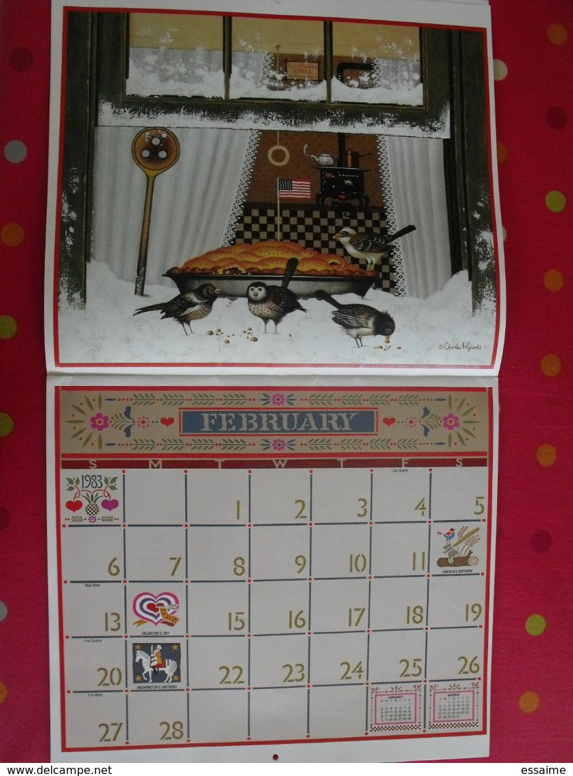 Calendrier Américain. The Americana Calendar 1983. Illustré Par Charles Wysocki. Art Naif - Grand Format : 1981-90