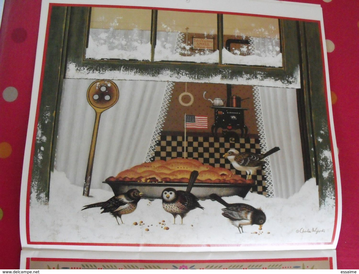 calendrier américain. the Americana Calendar 1983. illustré par Charles Wysocki. art naif