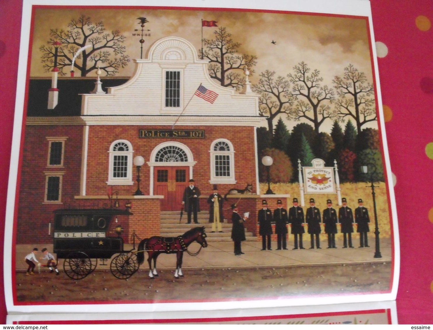 calendrier américain. the Americana Calendar 1983. illustré par Charles Wysocki. art naif