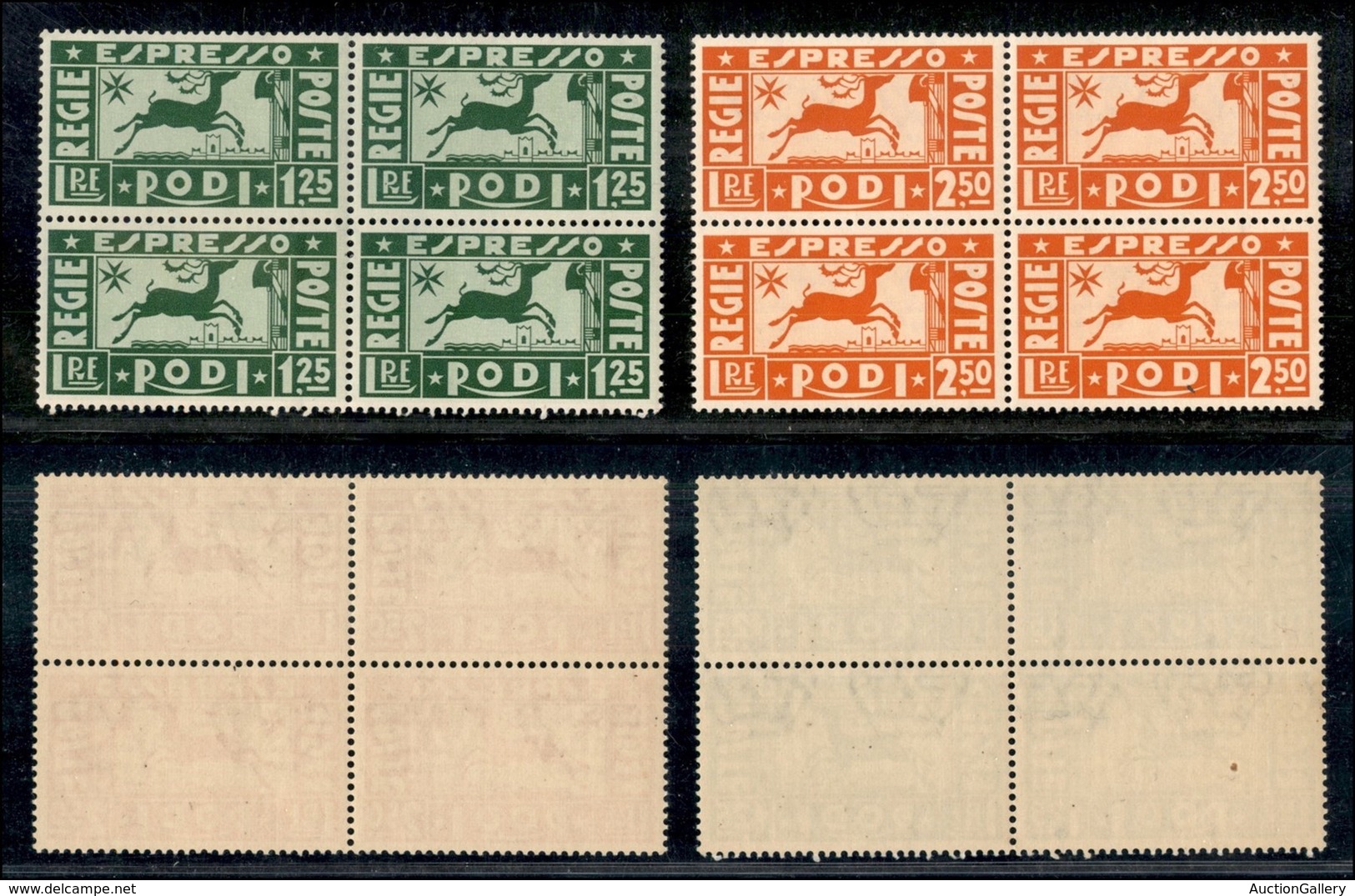 COLONIE - EGEO - EMISSIONI GENERALI - 1936 - Espressi (1/2 ) - Serie Completa In Quartine - Gomma Integra (260) - Altri & Non Classificati