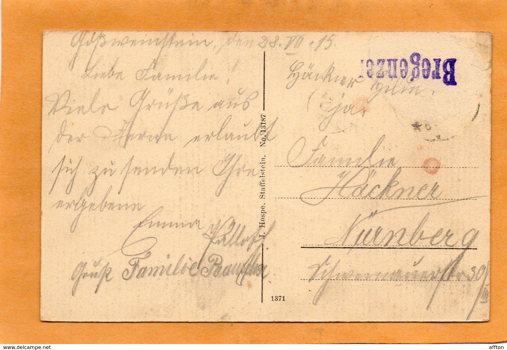 Gossweinstein Germany 1910 Postcard - Forchheim