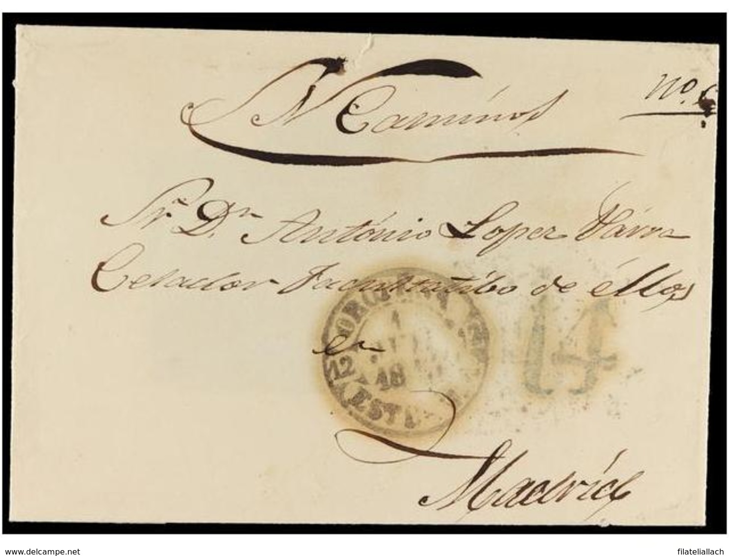 SPAIN: PREPHILATELIC MARKS  DP12 EXTREMADURA ALTA - ...-1850 Prefilatelia