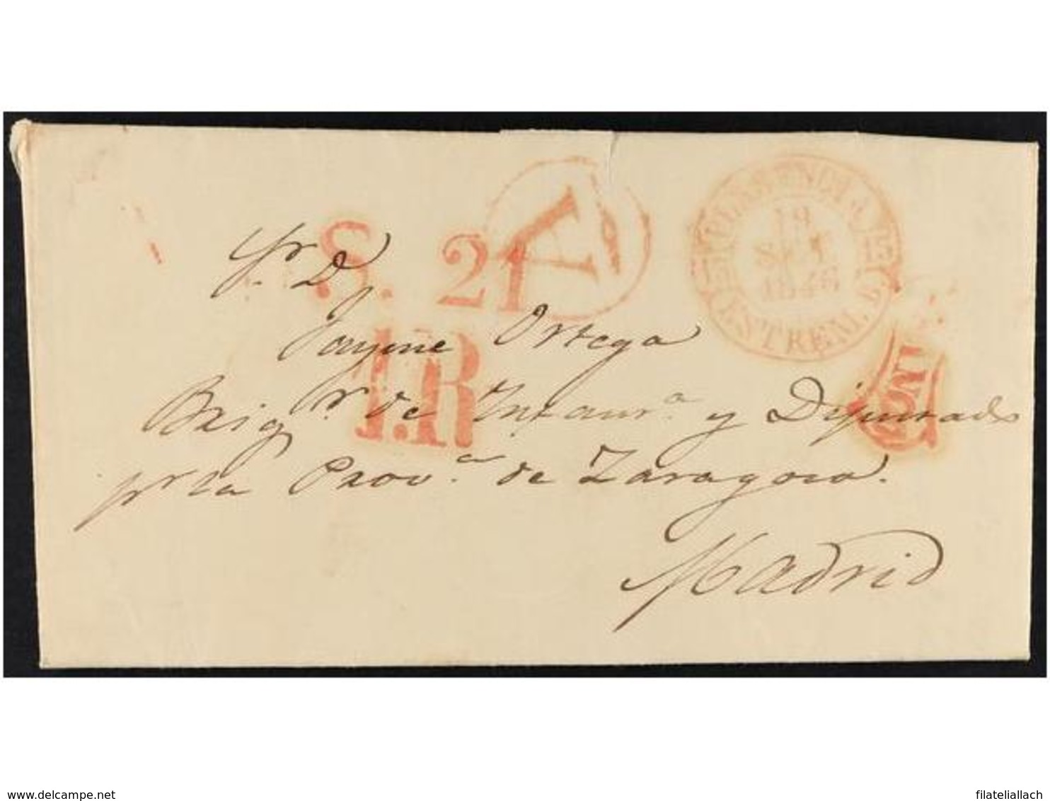 SPAIN: PREPHILATELIC MARKS  DP12 EXTREMADURA ALTA - ...-1850 Prefilatelia