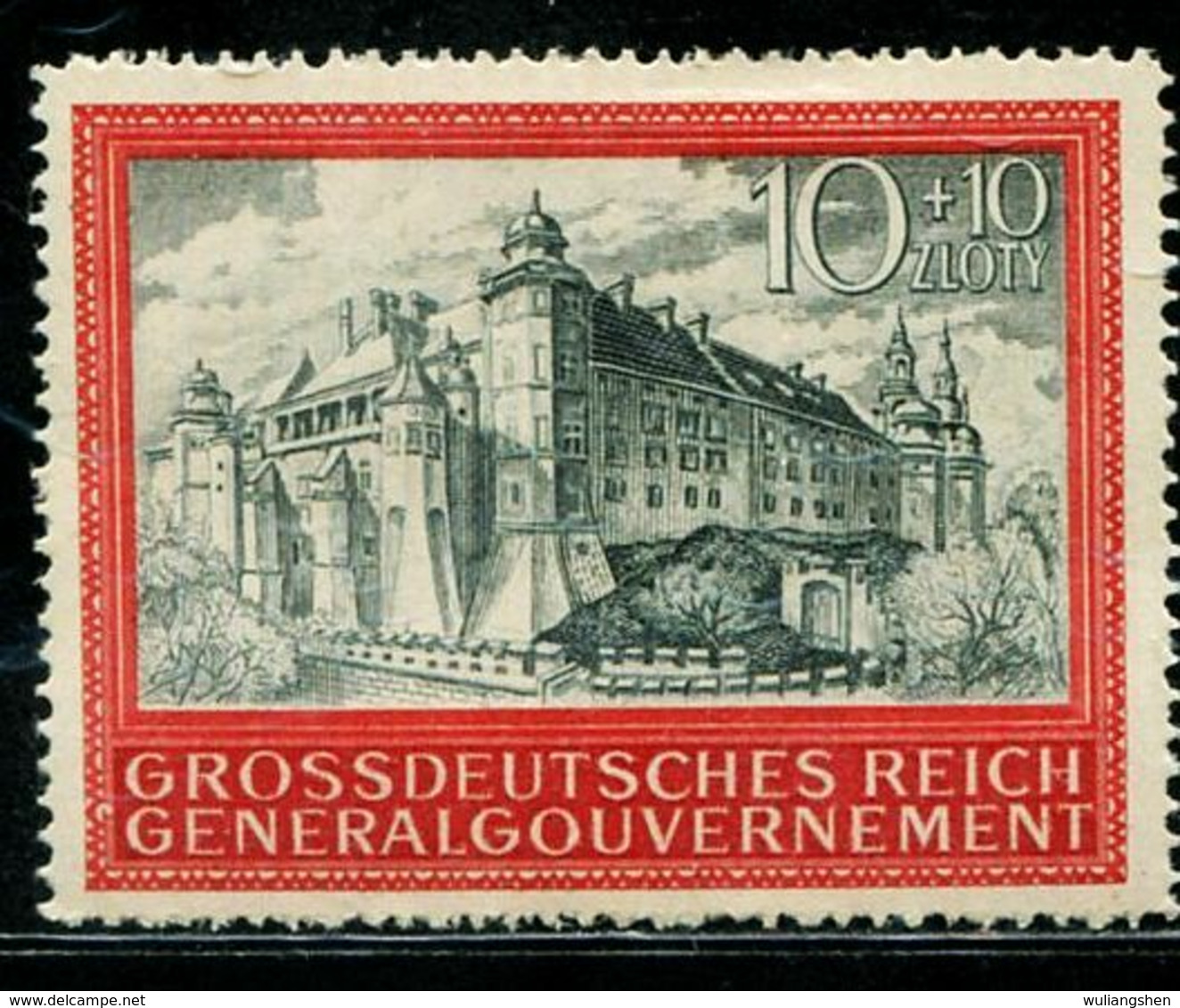 CE0079 Poland 1944 Krakow Castle Heritage 1V MLH MNH - Sonstige & Ohne Zuordnung