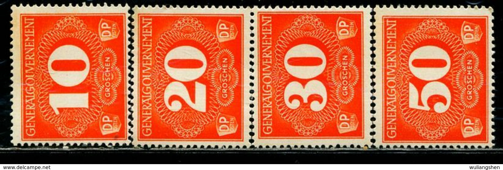 CE0090 Poland 1940 Rural Delivery Stamps 4V MNH - Andere & Zonder Classificatie