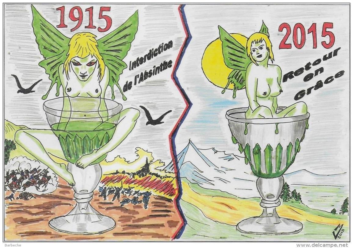 25.- MONTBELIARD .- 35e Salon De La Carte Postale  L' ABSINTHE Retour En Grace ( Jacques Migot ) - Sammlerbörsen & Sammlerausstellungen