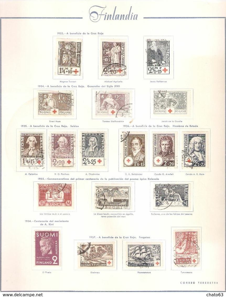 COLECCIÓN FINLANDIA. AÑOS 1856 A 1987. USADO