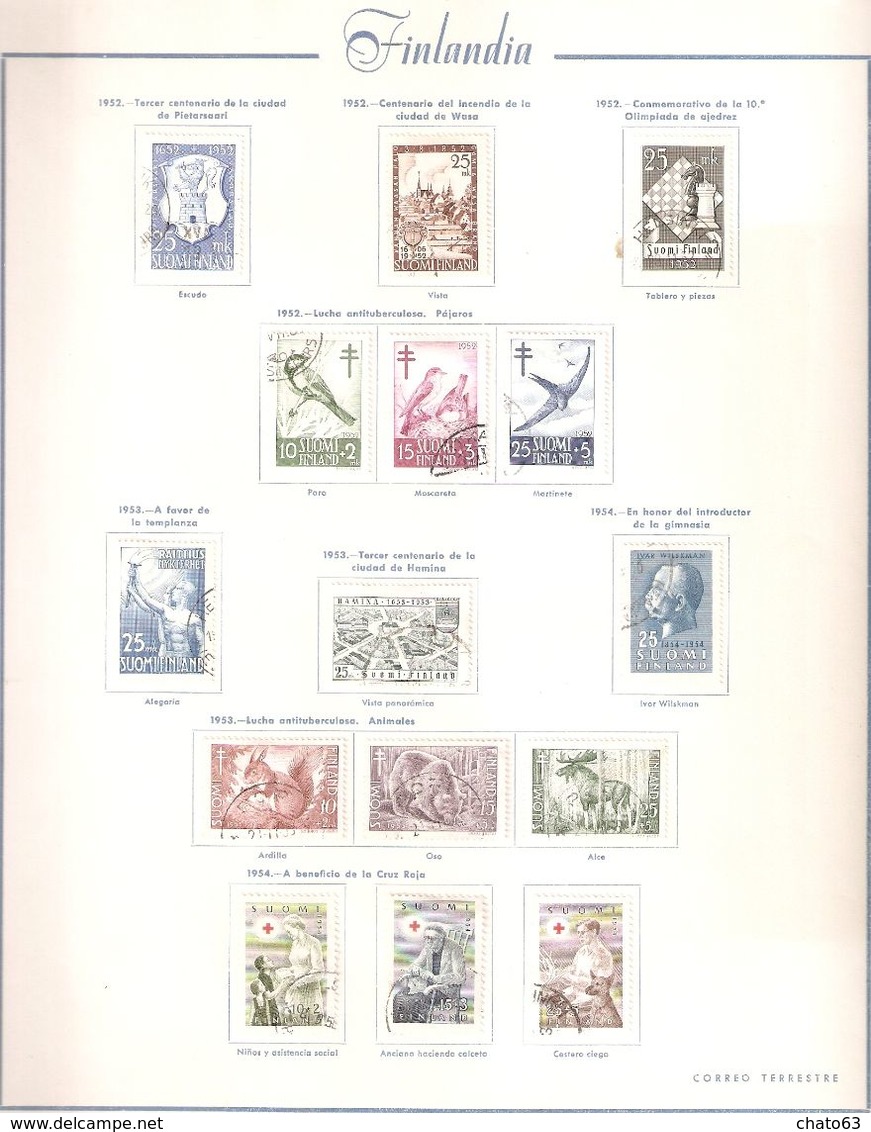 COLECCIÓN FINLANDIA. AÑOS 1856 A 1987. USADO