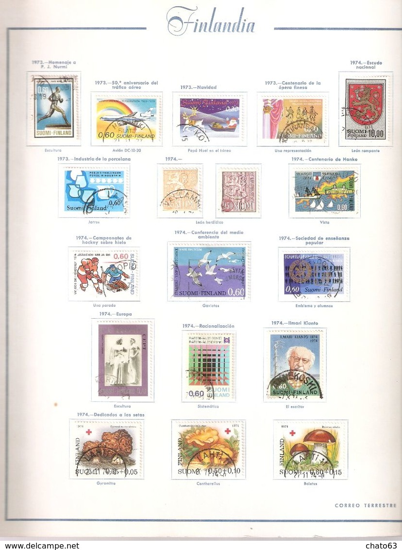 COLECCIÓN FINLANDIA. AÑOS 1856 A 1987. USADO