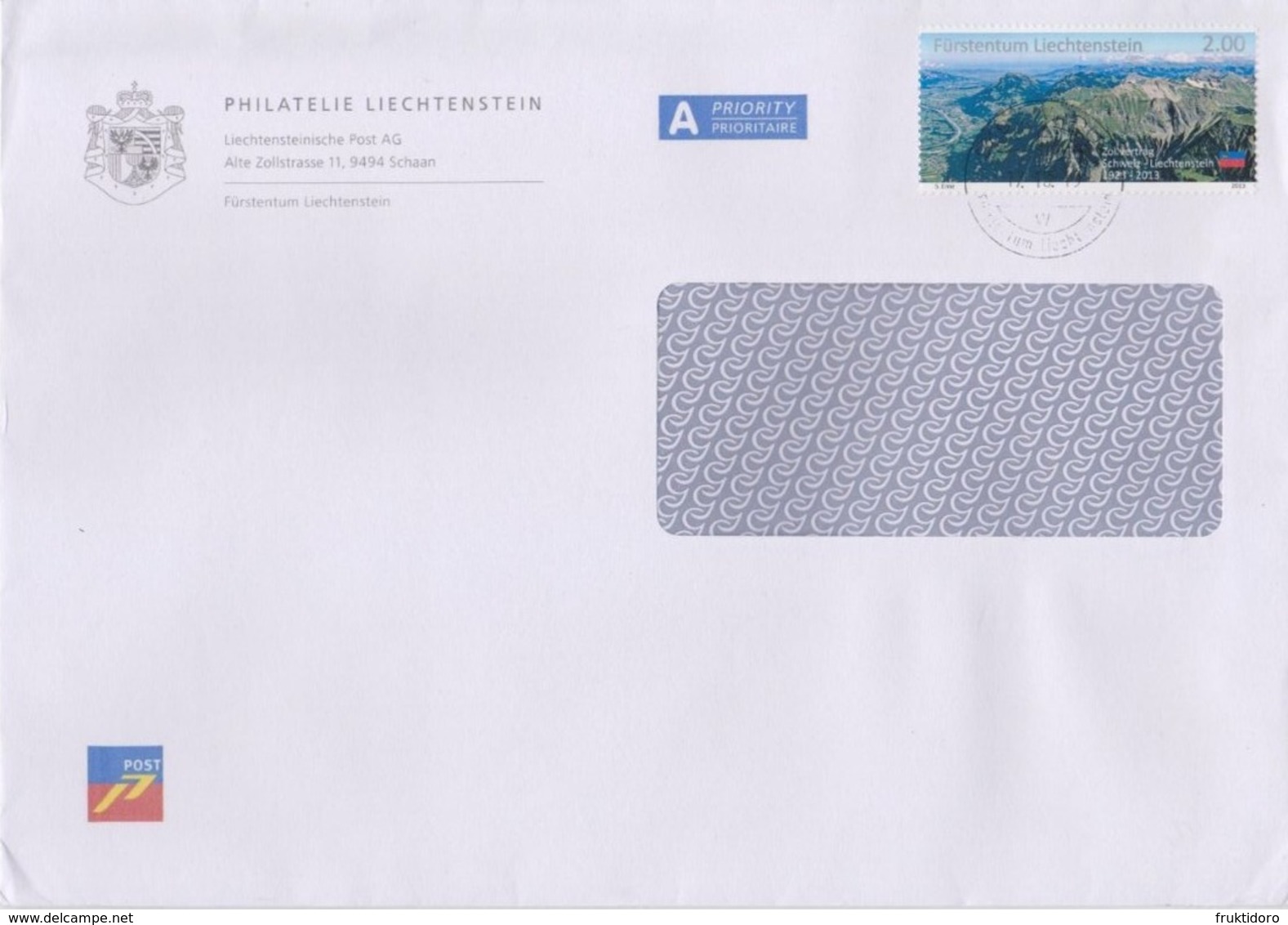 Liechtenstein Postmark - Envelope Philatelie Liechtenschtein With Mi 1668 Switzerland - Liechtenstein Customs Treaty - Franking Machines (EMA)