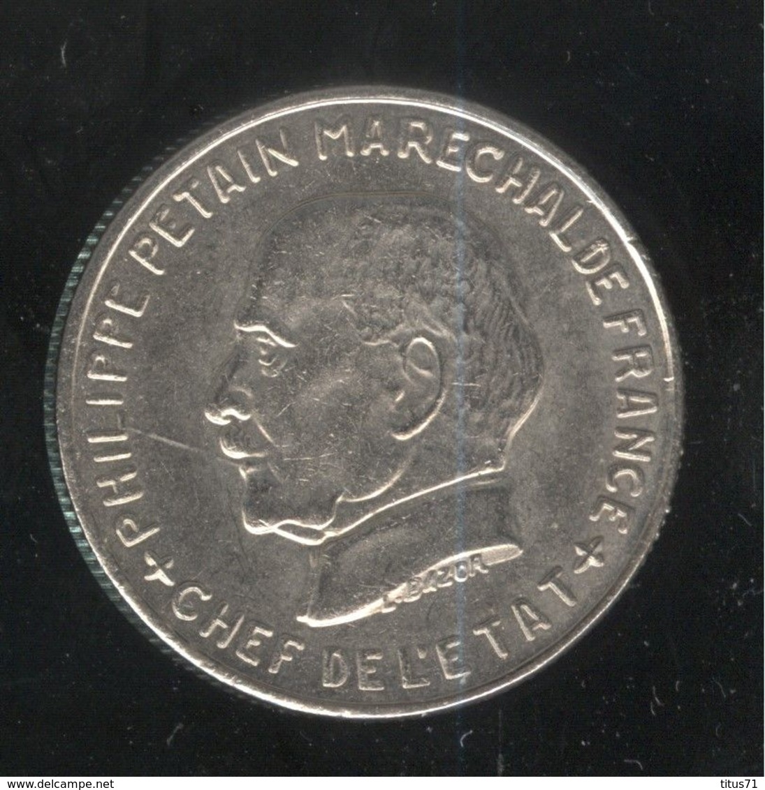 Essai 5 Francs Pétain 1942 De Bazor Et Galle - Repro - Exonumia - Errores Y Curiosidades