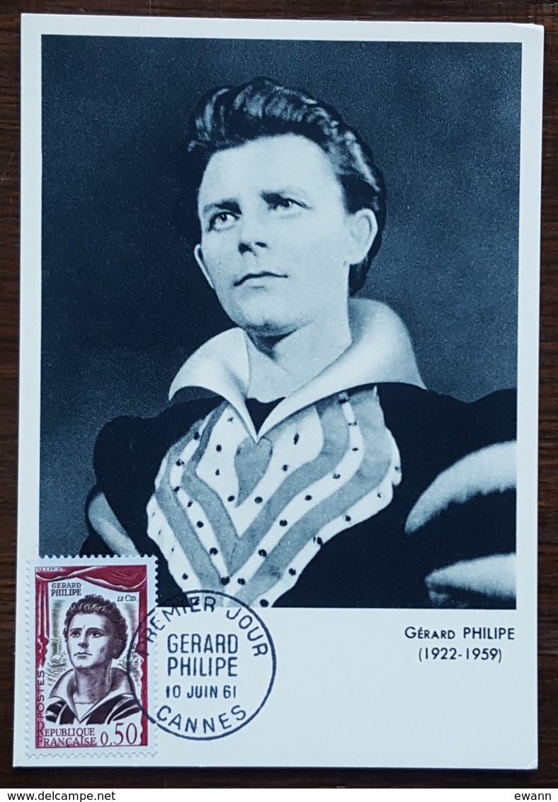 CM 1961 - YT N°1305 - GERARD PHILIPE - CANNES - 1960-1969