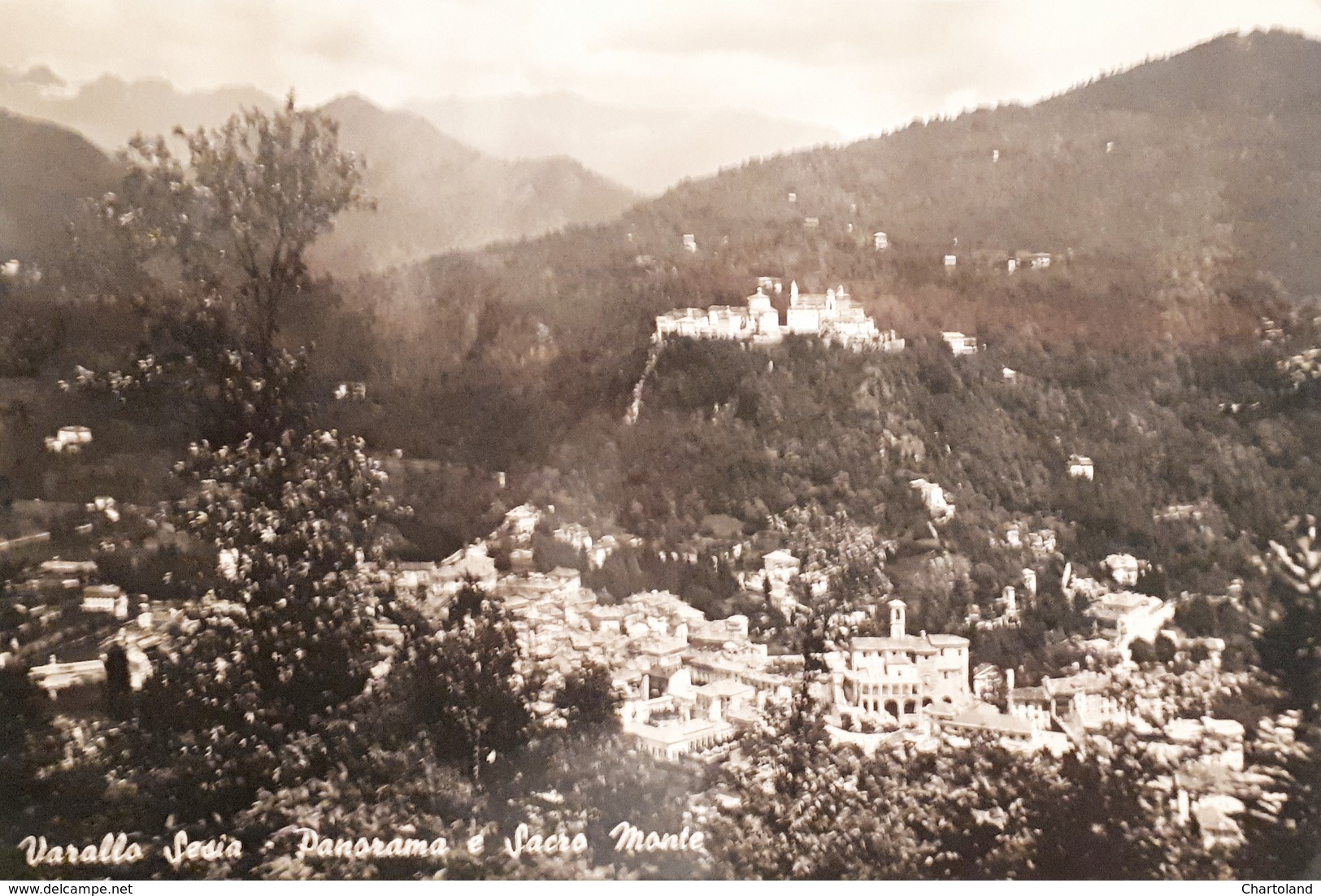 Cartolina - Varallo Sesia - Panorama E Sacro Monte - 1950 Ca. - Vercelli