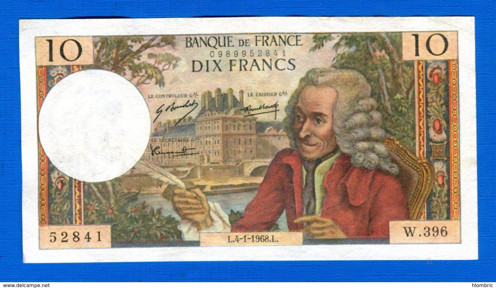 10  Fr  Du  4/1/1968 - 10 F 1963-1973 ''Voltaire''