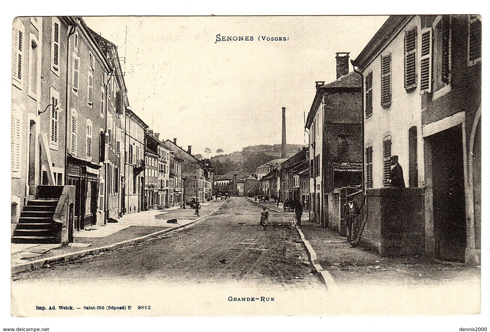 SENONES (88) - Grande-Rue - Ed. Ad. Weick, St Dié, N° 3812 - Senones