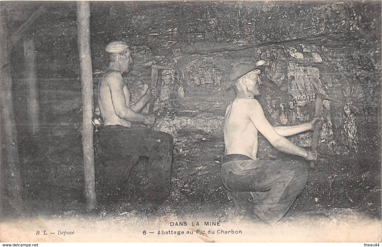 ¤¤    -   METIERS   -   Dans La Mine   -  Abattage Au Pic Du Charbon   -  Mineur    -  ¤¤ - Mines