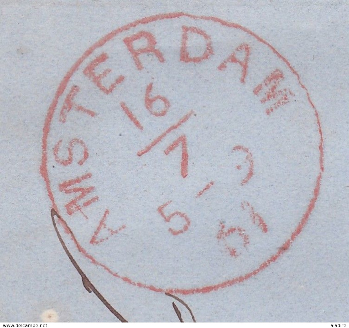 1849 - Lettre Pliée En Néerlandais De Rotterdam Vers Amsterdam, Pays Bas - Postal History