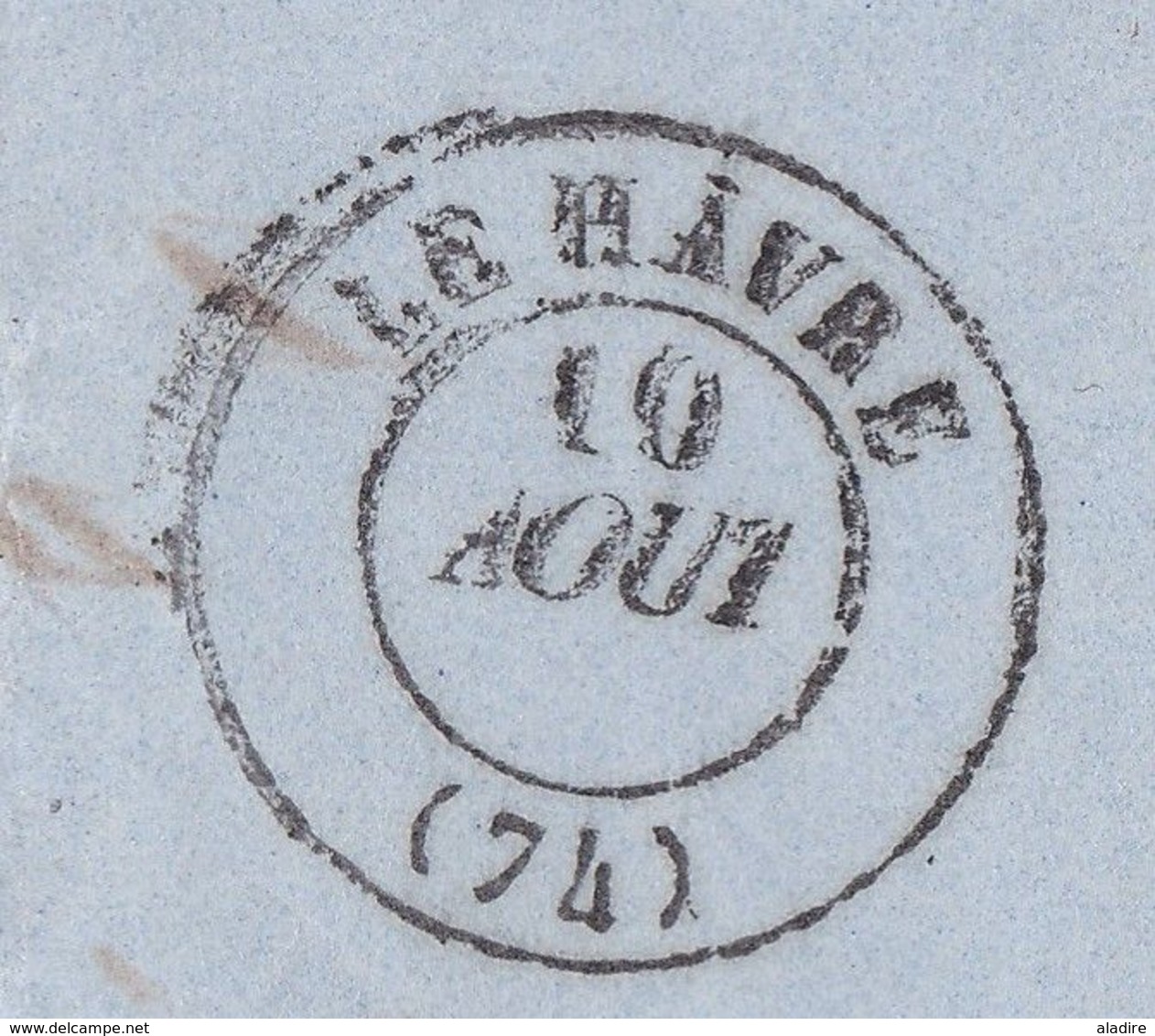 1863    - Lettre Pliée En Français De Rotterdam Vers Le Havre, France Via Erquelines & Paris - Marcophilie