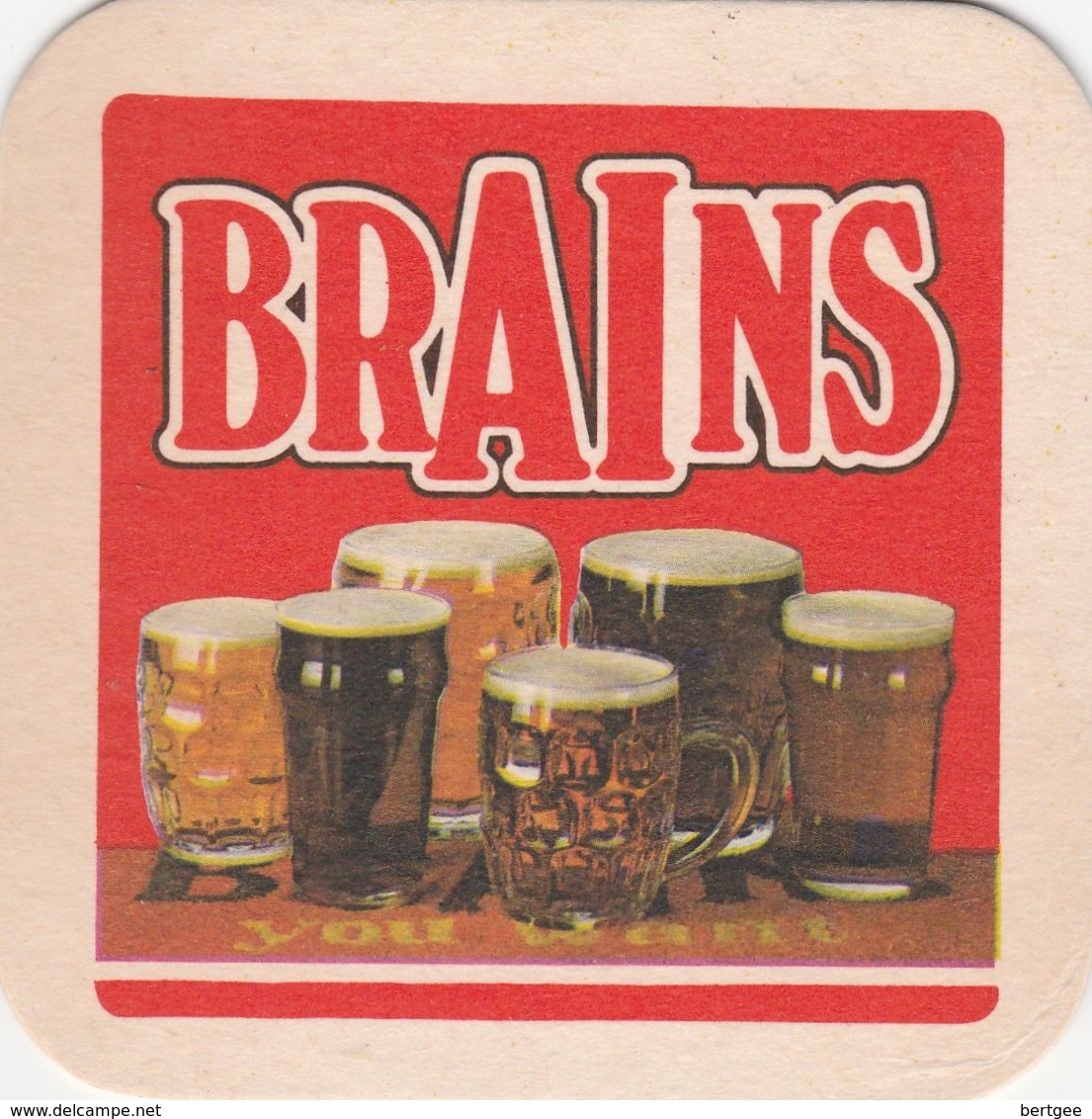 BEERMAT - BRAINS BREWERY  (CARDIFF, WALES) - SWANSEA CIRCA 1850 - (Cat No 085) - (1981) - Portavasos