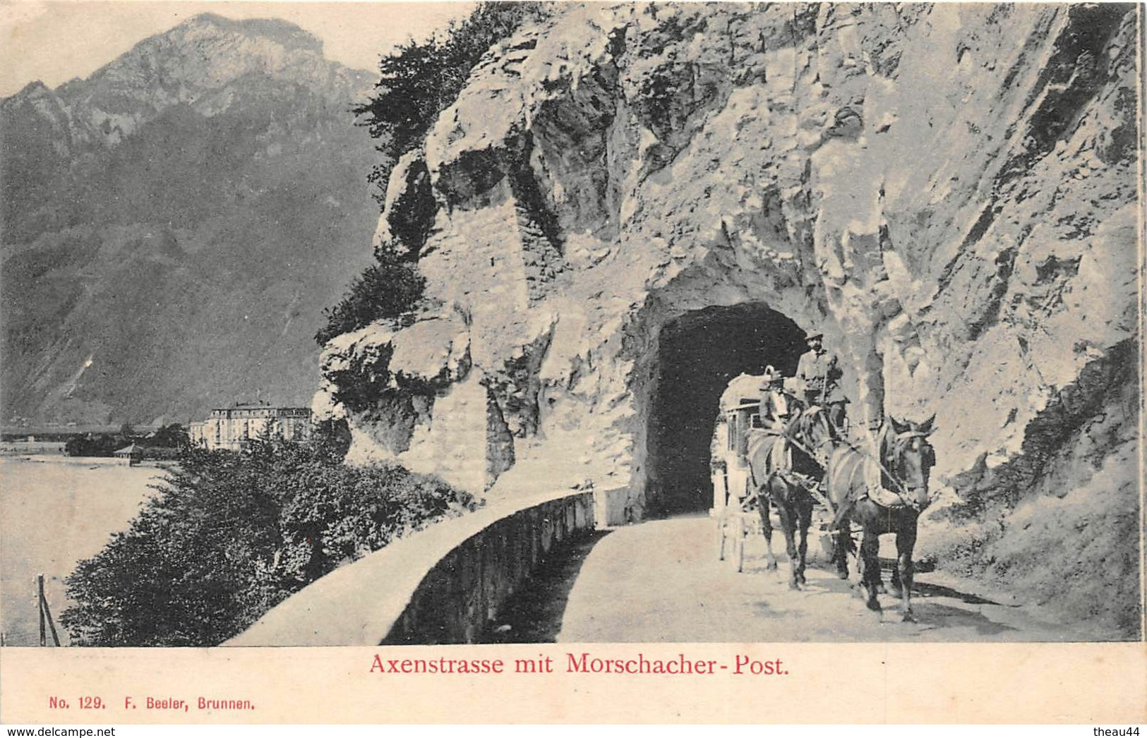 ¤¤    -   SUISSE   -  BRUNNEN   -   Axenstrasse MitMorschacher-Post  -  Malle-Poste  -  Coins Décollés    -  ¤¤ - Morschach