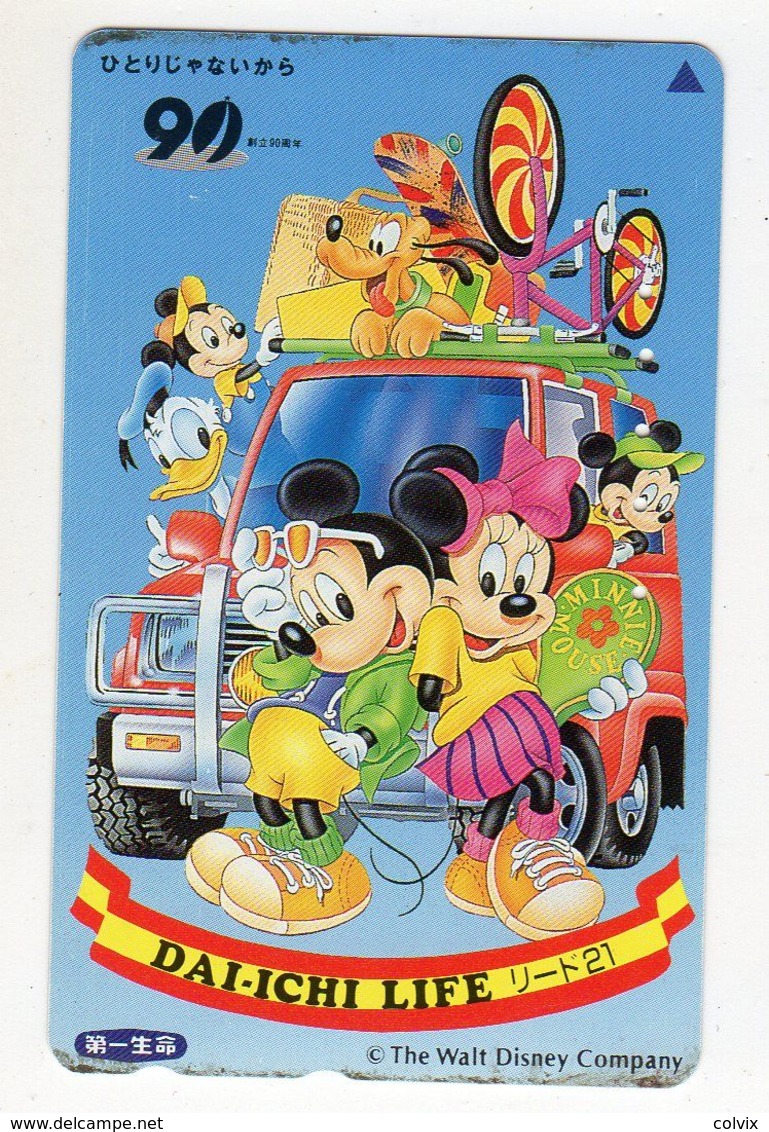 JAPON TELECARTE 110-123310 DAI-ICHI LIFE THE WALT DISNEY COMPANY - Disney